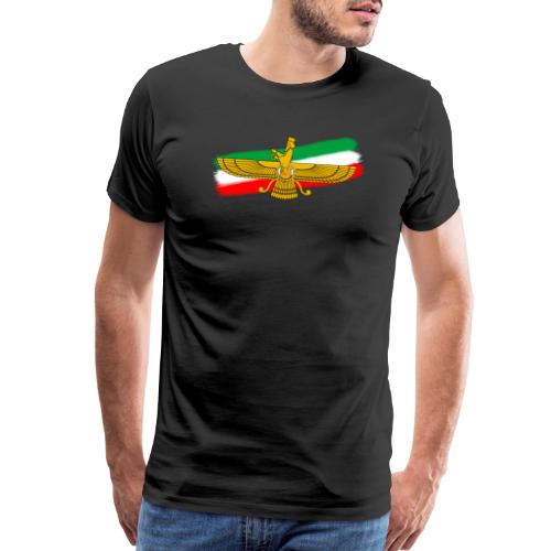 Iran Flag Faravahar Lion Sun - Men's Premium T-Shirt