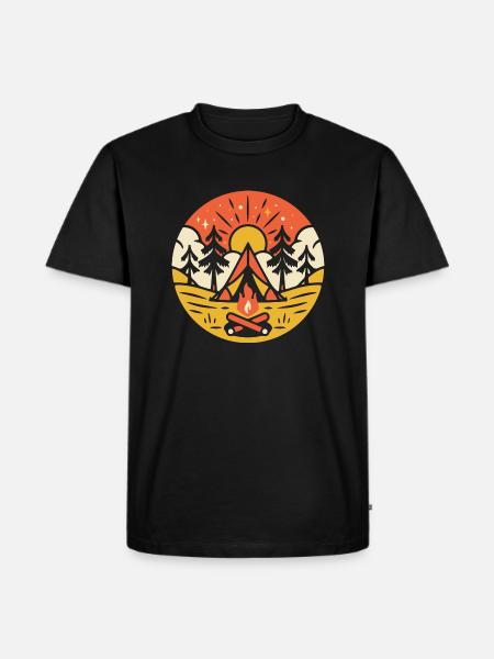 CAMP AND BONFIRE - Men's Premium T-Shirt - black