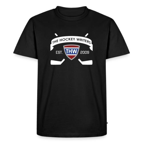 The Hockey Writers Est. 2009 Banner Logo - white - Men's Premium T-Shirt