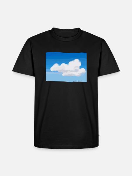 blue sky clouds - Men's Premium T-Shirt - black