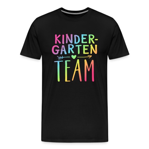 Kindergarten Team Neon Rainbow Teacher T-Shirts - Men's Premium T-Shirt