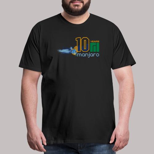 Manjaro 10 years splash colors - Men's Premium T-Shirt