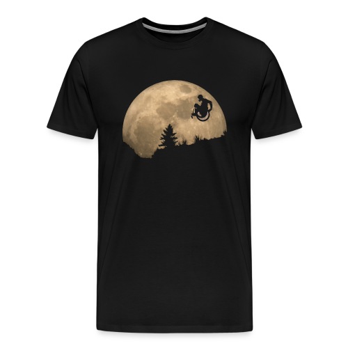 WCMX ET Wheelchair user jump to the moon - Men's Premium T-Shirt