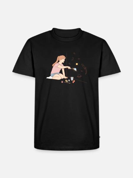 Girl meta digital art - Men's Premium T-Shirt - black