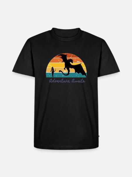 Adventure Awaits Fantasy - Men's Premium T-Shirt - black