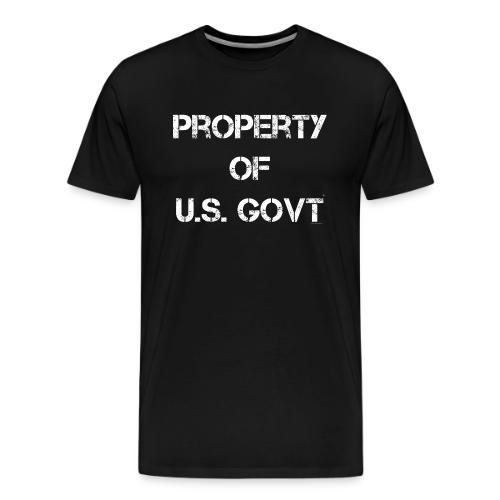 PROPERTY OF U.S. GOVT, white captureit - Men's Premium T-Shirt