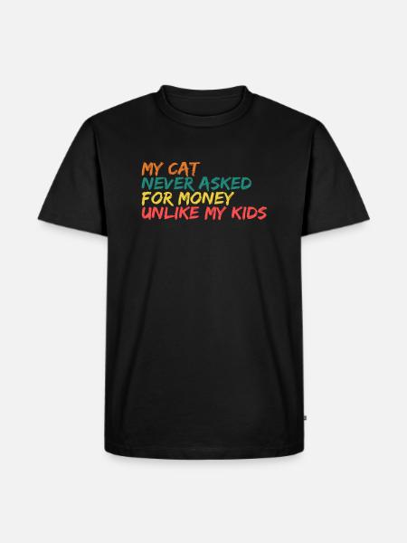 Retro Feline Philosophy - Men's Premium T-Shirt - black
