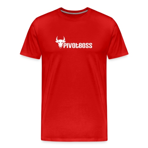 PivotBoss White Logo - Men's Premium T-Shirt