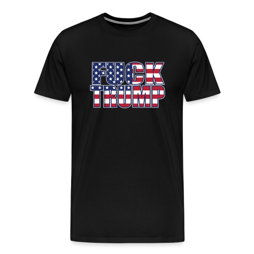 Fuck Trump American Flag - Men's Premium T-Shirt