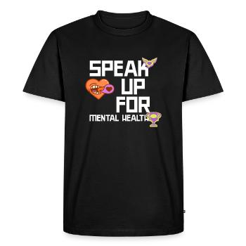 Speak up for mental health - Men's Premium T-Shirt - black - Front - Nico (187cm)