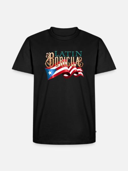 Latin Boricua Spanglish - Men's Premium T-Shirt - black