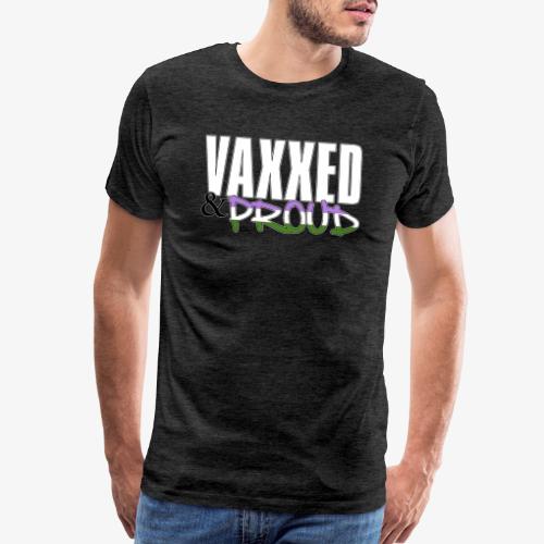 Vaxxed & Proud Genderqueer Pride Flag - Men's Premium T-Shirt