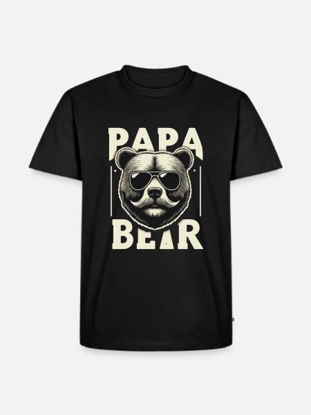 papa bear - Men's Premium T-Shirt - black