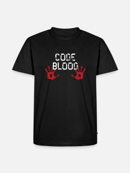 Code Blood ProgrammHands - Men's Premium T-Shirt - black