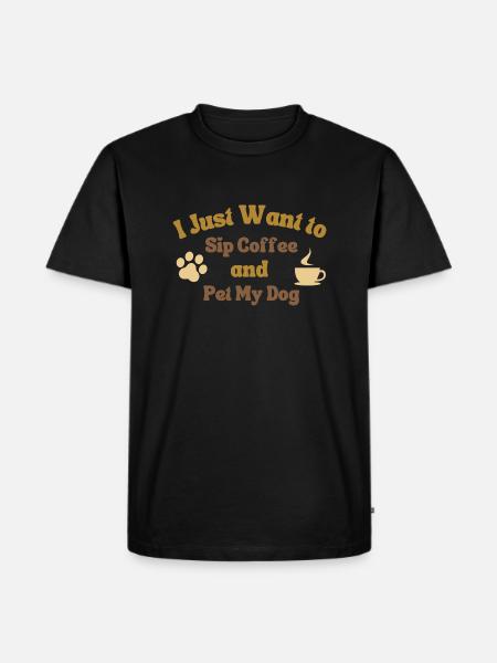 Sip coffee - Men's Premium T-Shirt - black