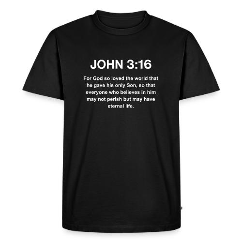 John 3:16 Christian Apparel â White - Men's Premium T-Shirt