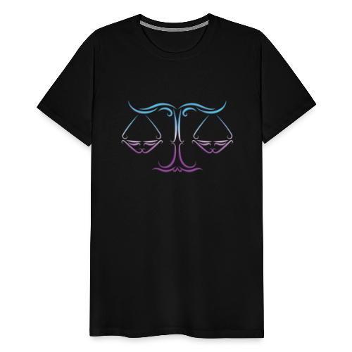 Libra Zodiac Scales of Justice Celtic Tribal - Men's Premium T-Shirt