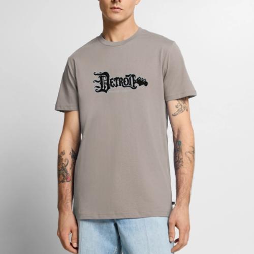 DETROIT GUITAR WTTD BLK SLR REG FONT - Men's Premium T-Shirt