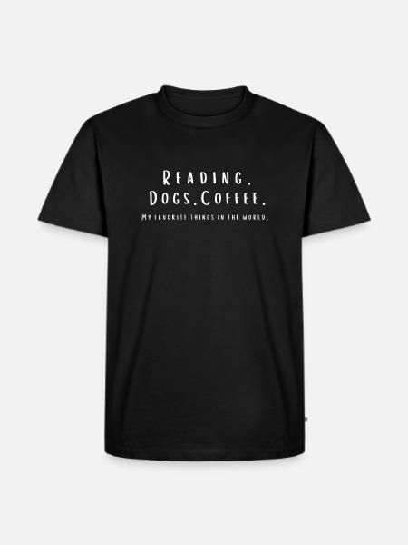 Reading Coffee And Dogs - Men's Premium T-Shirt - black