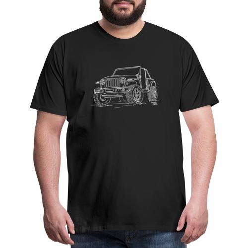 Jeep pendrawing offroad - Men's Premium T-Shirt