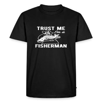 Mens Fishing , Funny Fishing , Fishing Graphic - Men's Premium T-Shirt - black - Front - Nico (187cm)
