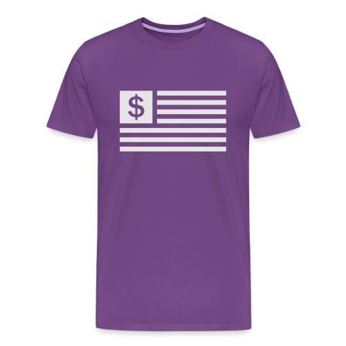 American Dollar Sign Flag - Men's Premium T-Shirt