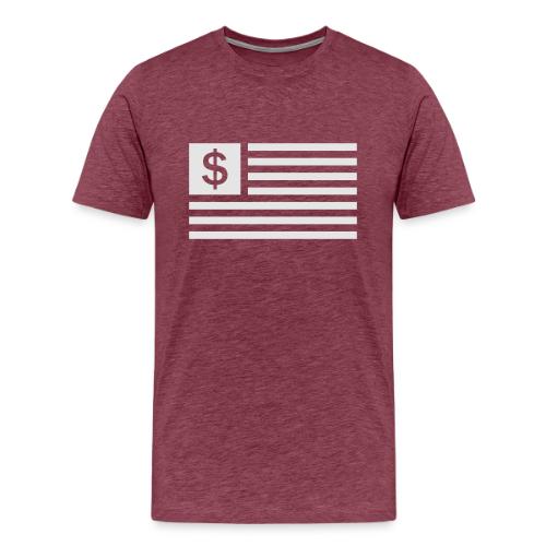 American Dollar Sign Flag - Men's Premium T-Shirt