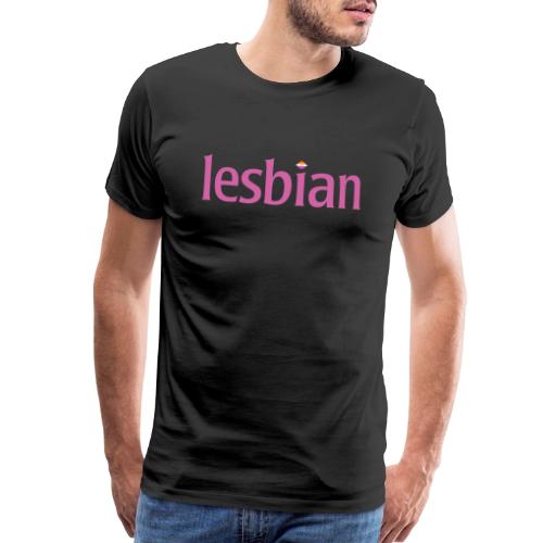 Lesbian Text - Men's Premium T-Shirt