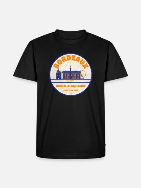 Bordeaux Skyline - Men's Premium T-Shirt - black