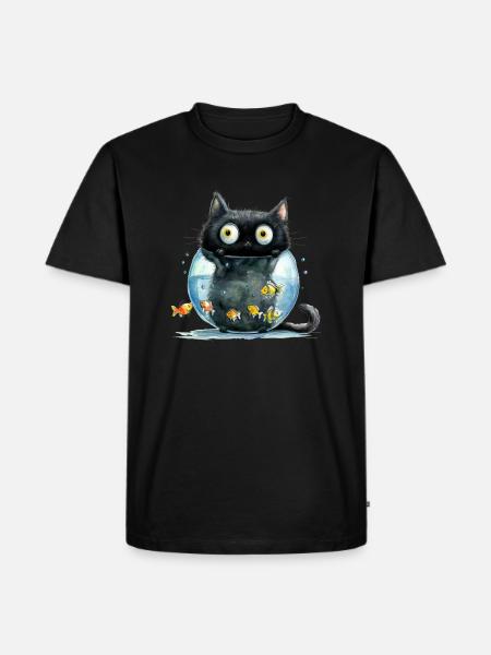 Funny Cat - Men's Premium T-Shirt - black