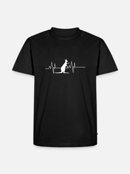 Kangaroo Heartbeat - Men's Premium T-Shirt - black