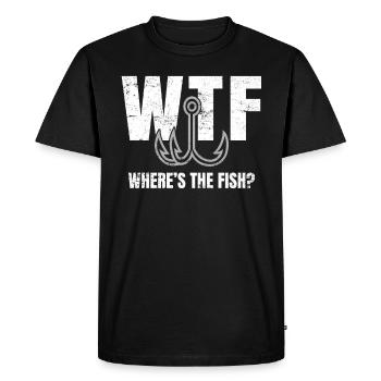 Fishing Funny Fish Fisher Hook - Men's Premium T-Shirt - black - Front - Nico (187cm)