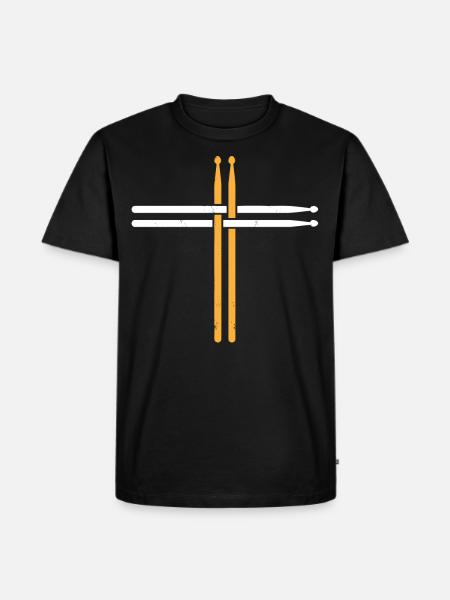 Christian Drummer, Drumsticks - Men's Premium T-Shirt - black