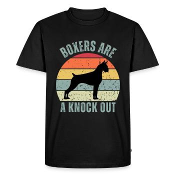 Boxers are a Knock Out - Men's Premium T-Shirt - black - Front - Nico (187cm)