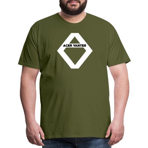 White Logo and Text - Men's Premium T-Shirt