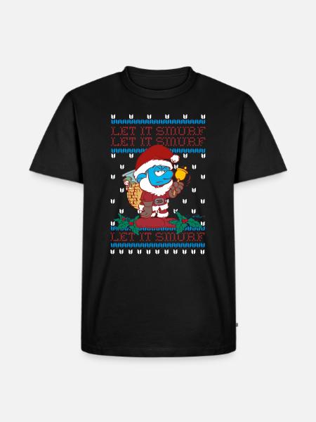 The Smurfs Papa Smurf Let It Smurf - Men's Premium T-Shirt - black