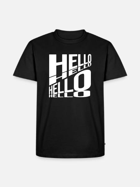hello bold text - Men's Premium T-Shirt - black