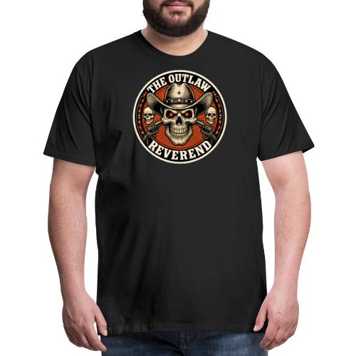 The Outlaw Reverend Skull Face Cowboy - Men's Premium T-Shirt