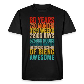 Funny 60th Birthday Old Meter Funny 60 Year Old - Men's Premium T-Shirt - black - Front - Nico (187cm)