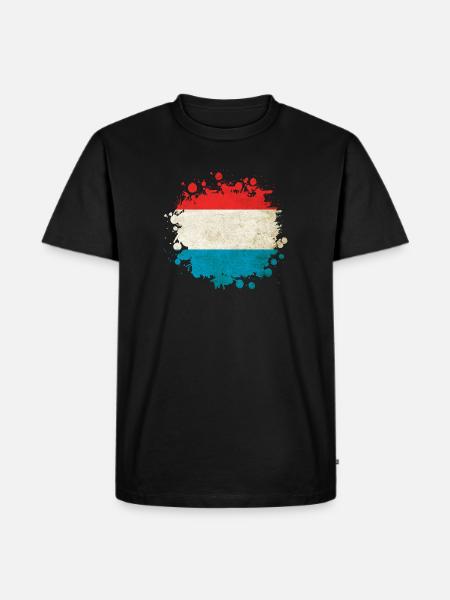 Luxembourg flags blob - Men's Premium T-Shirt - black