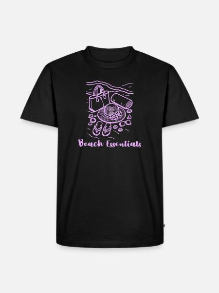 Beach Essentials Sketch - Men's Premium T-Shirt - black