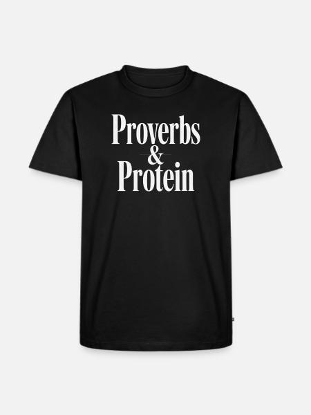 Proverbs & Protein - Men's Premium T-Shirt - black