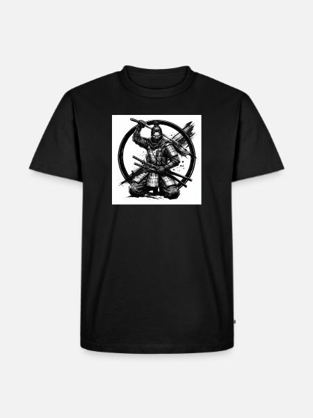 Circle Samurai Shadow Steel - Men's Premium T-Shirt - black