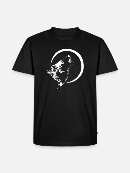Wolf Howl Tribal - Men's Premium T-Shirt - black