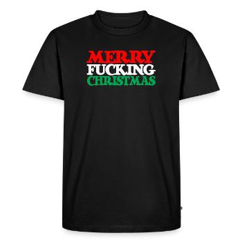 MERRY FUCKING CHRISTMAS funny cursing holidays bah - Men's Premium T-Shirt - black - Front - Nico (187cm)