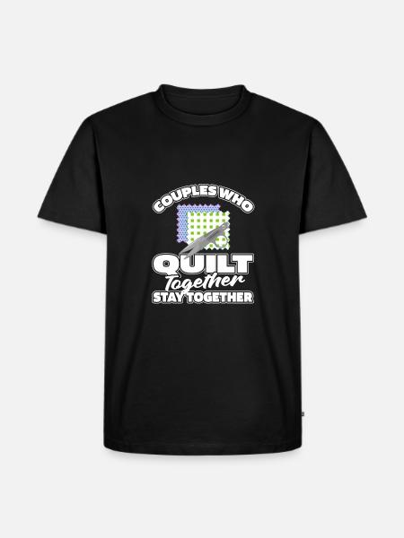Quilting Couple - Men's Premium T-Shirt - black