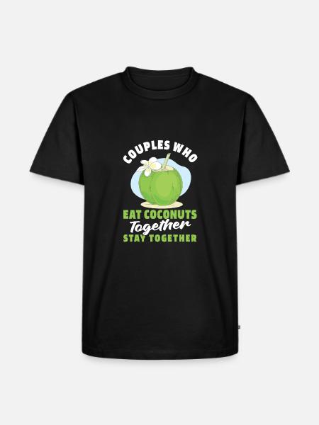 Coconut Couple - Men's Premium T-Shirt - black