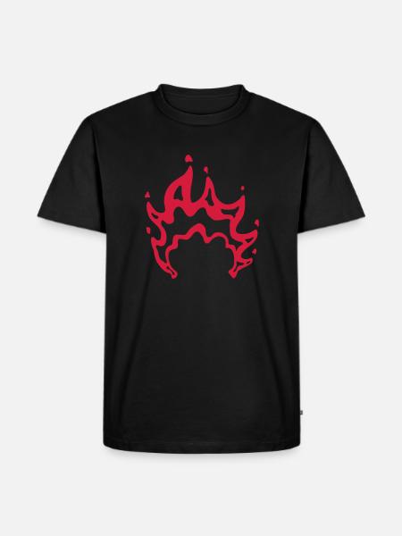 bonfire flames cool design - Men's Premium T-Shirt - black