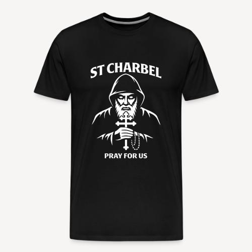 St Charbel Pray for us - Men's Premium T-Shirt