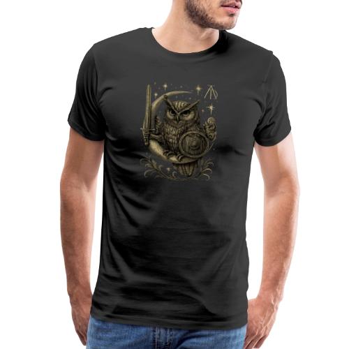 Moon Warrior Owl – Celestial Strength Tee - Men's Premium T-Shirt